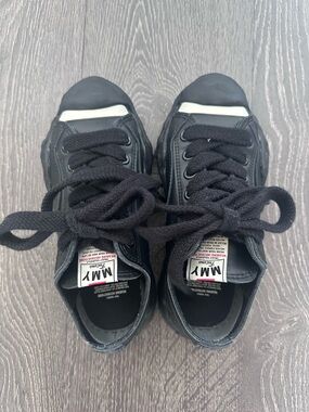 Maison MIHARA YASUHIRO “HANK” OG Sole Leather Low-top Sneaker Black/Black